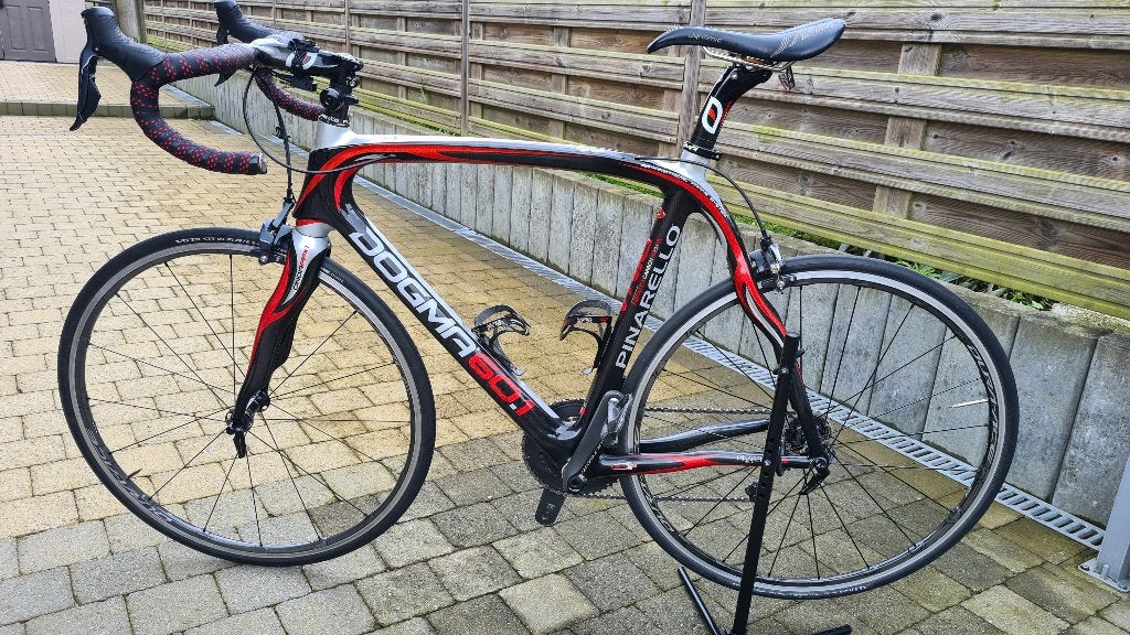 Unieke racefiets Pinarello, 28 inch, Gebruikt, Velgrem, 57 tot 61 cm