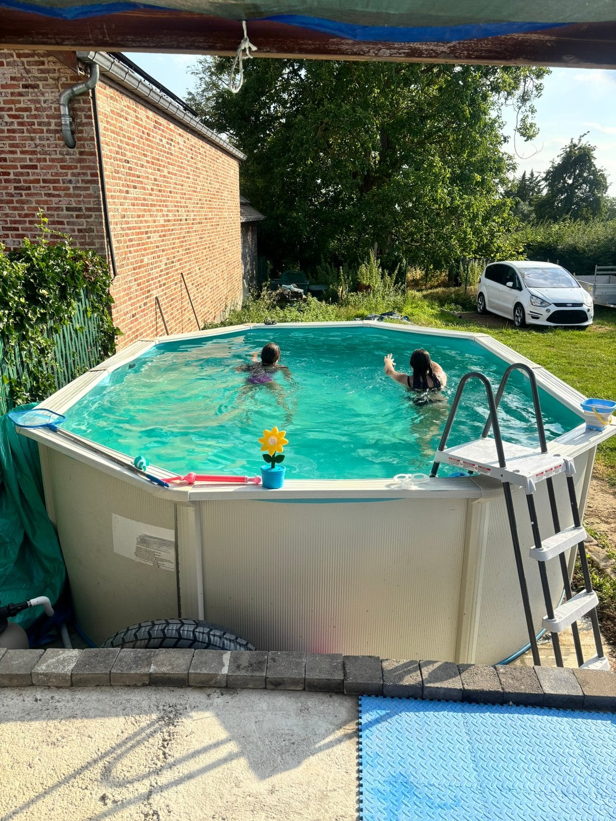 GRANDE PISCINE OVALE - 6 x 3 M - TRÈS BON ÉTAT, Enlèvement ou Envoi, Comme neuf, Ovale