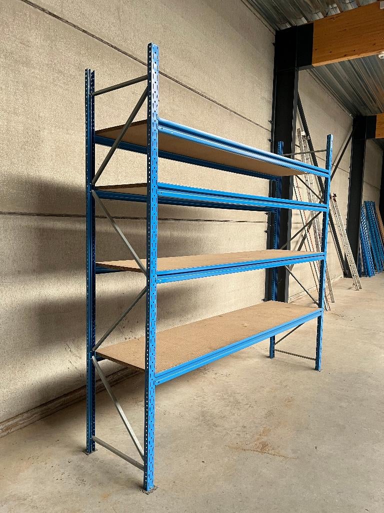 Industriële opslagrek occasion – 250x290cm – 4 niveaus, Ophalen