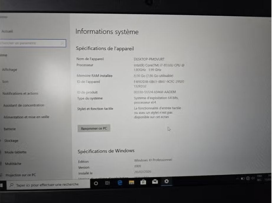 Pc portable Lenovo Thinkpad L380 I7 8iem génération, Informatique & Logiciels, Enlèvement ou Envoi, Neuf