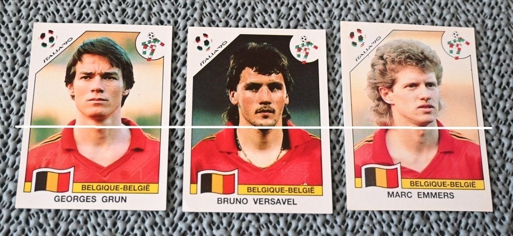 Panini Italia 90  Belgie Grun Versavel Emmers, Verzenden, Nieuw, Poster, Plaatje of Sticker
