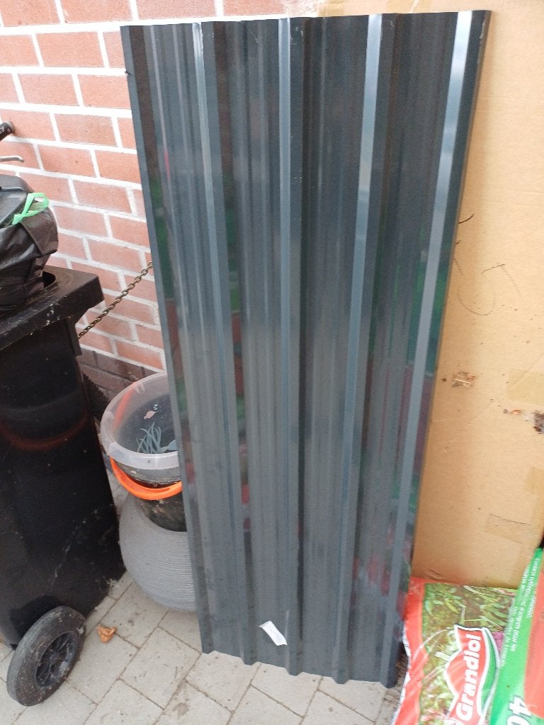 Golfplaten, Neuf, Gris, Tôle ondulée, Enlèvement