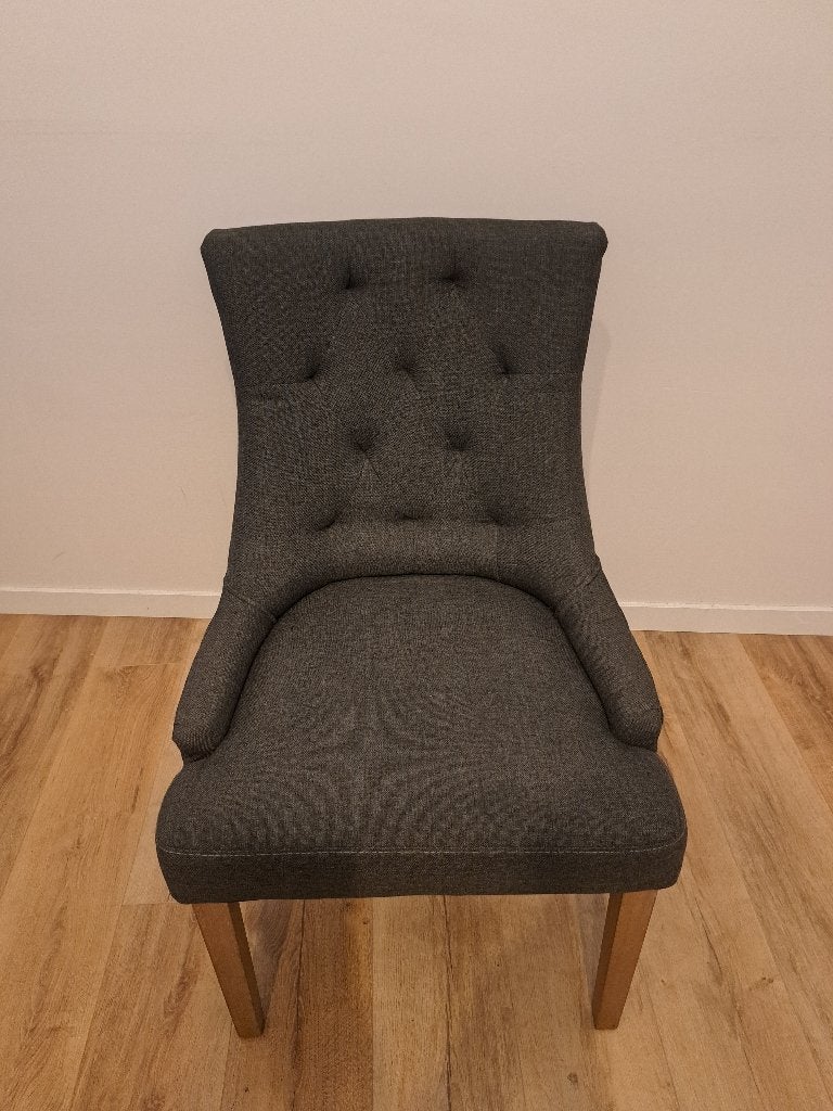 Stijlvolle donkergrijze eetkamerstoel – comfortabel & modern, Maison & Meubles, Chaises, Gris, Bois, Comme neuf, Enlèvement