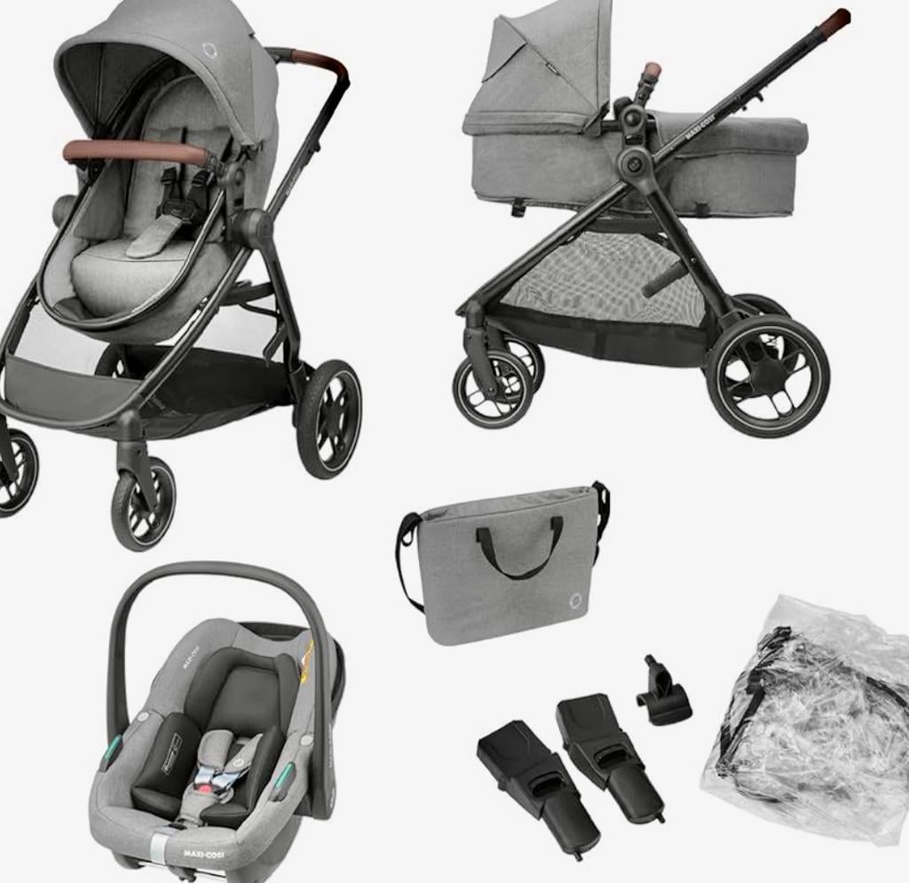 Ensemble complet 3 en 1 MAXY Cosi Nacel BASE Isofix, Enfants & Bébés, Poussettes & Combinaisons, Enlèvement, Comme neuf, Poussette