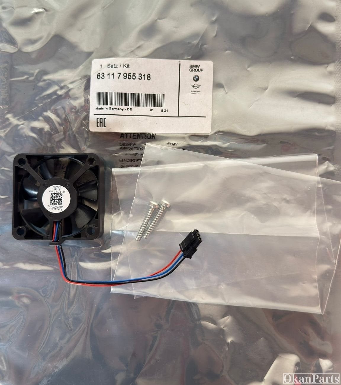 Ventilateur de phare BMW Mini 63117955318, Customer.service@mini.co.uk, Utilisé, BMW, BMW AG