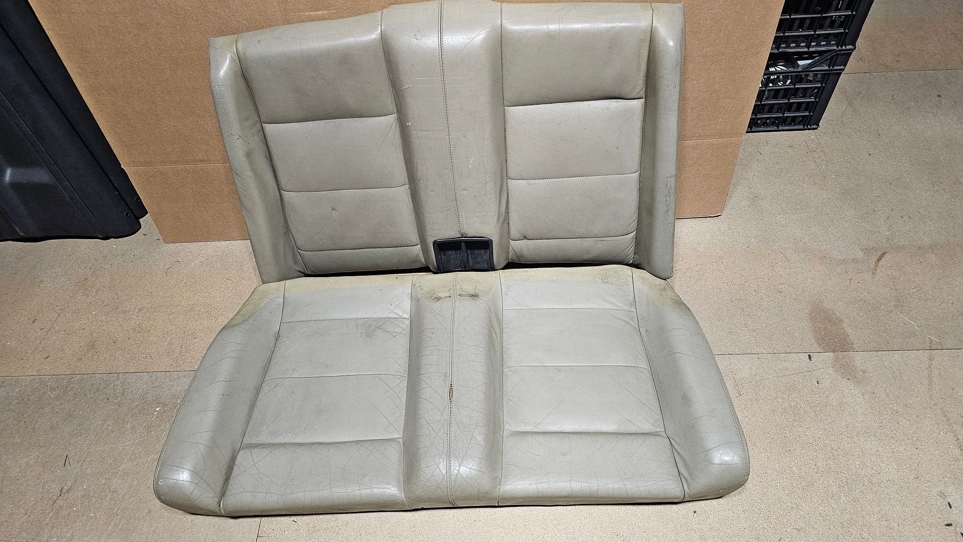 Achterbank set zitting rugleuning beige leer BMW 3 serie E30, Auto-onderdelen, Gebruikt, -, Ophalen of Verzenden, -