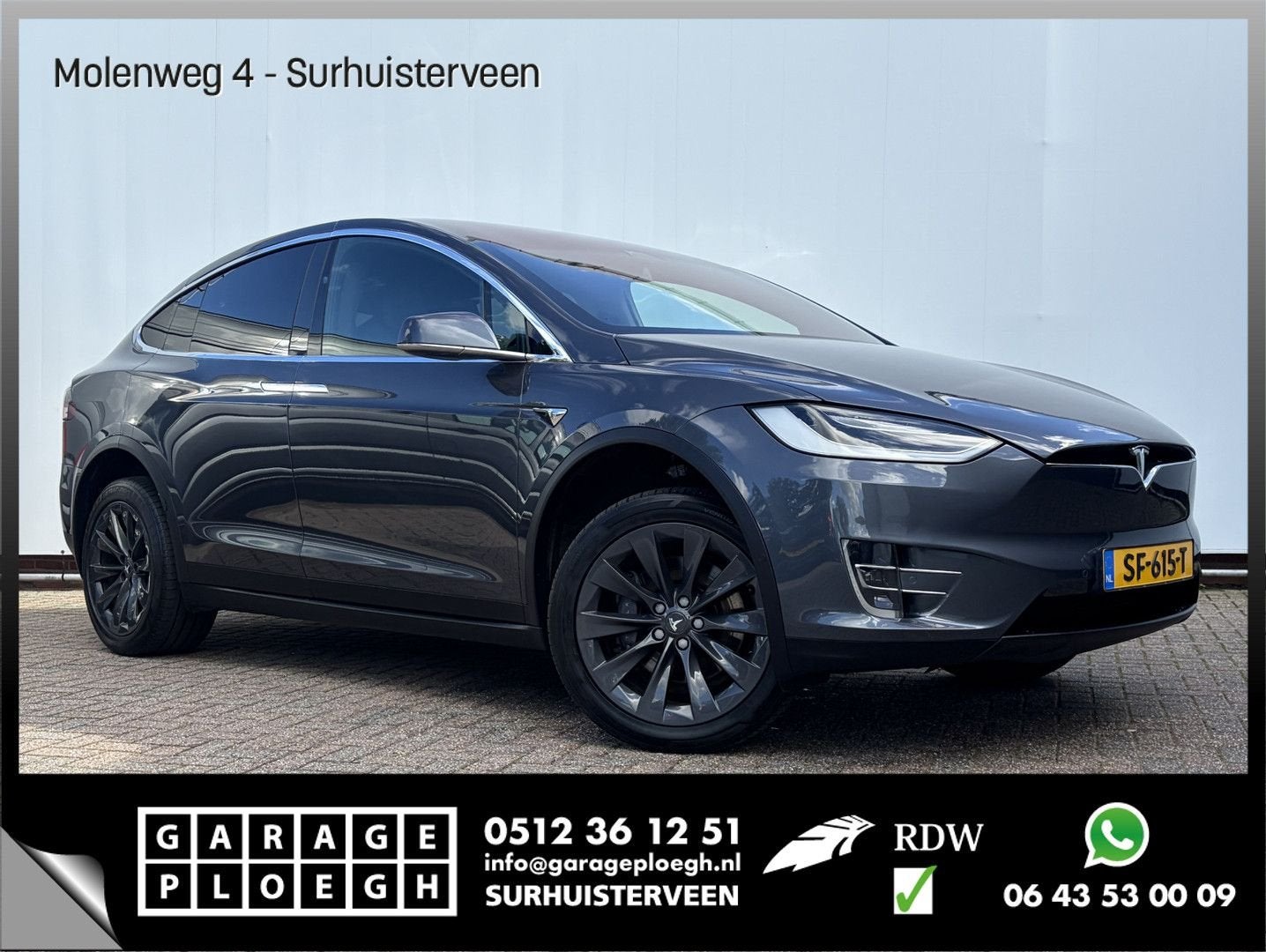 Tesla Model X 75D Pano Adapt.Cruise Incl.BTW Soh 86% Trekhaa, Auto's, Automaat, Model X, Parkeersensor, SUV of Terreinwagen