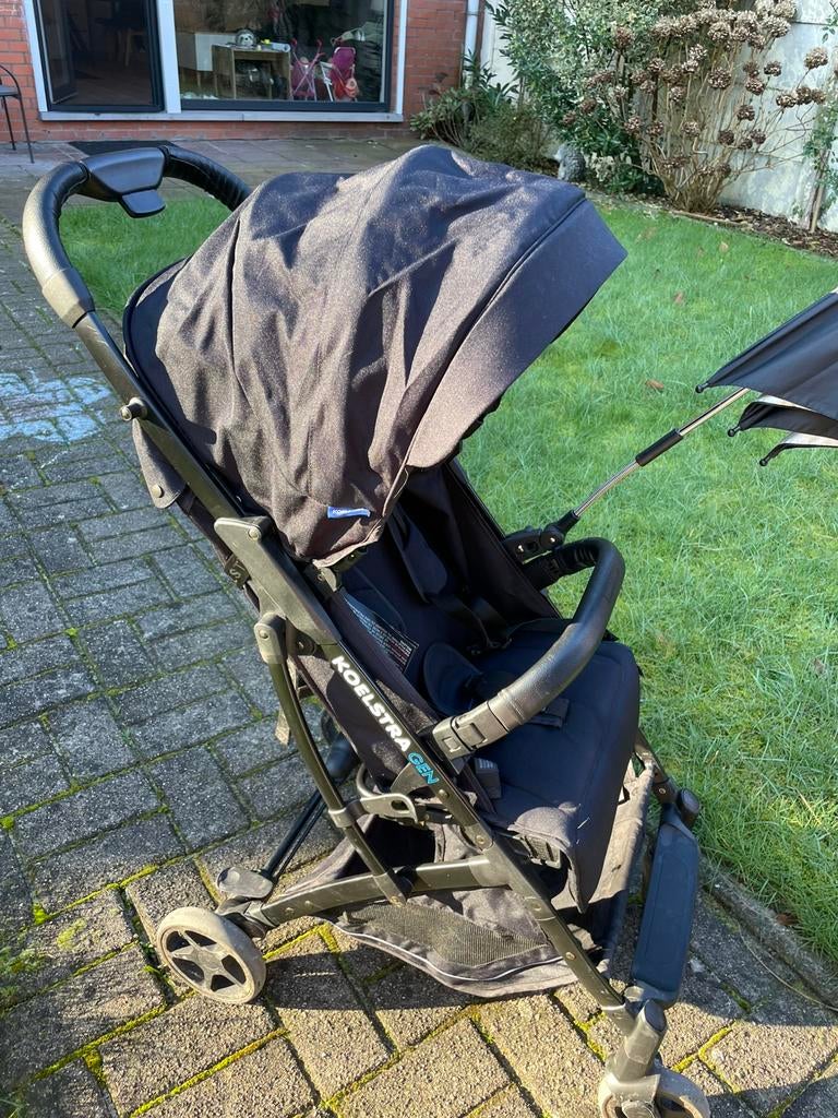KoelstraGen buggy zwart, Kinderen en Baby's, Buggy's, Ophalen, Gebruikt, Koelstra, Verstelbare rugleuning