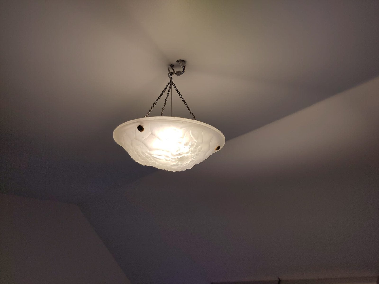Art deco plafondlamp ROS, Huis en Inrichting, Ophalen, Wit, Plafondlamp, Art deco