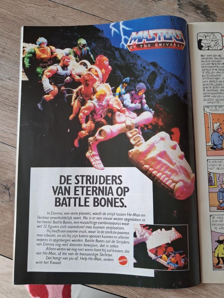 Les Maîtres de l'univers : publicité pour le magazine Tintin, Envoi