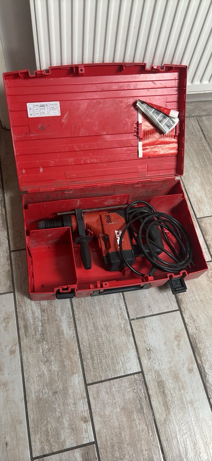 Hilti TE 25, Enlèvement, Utilisé
