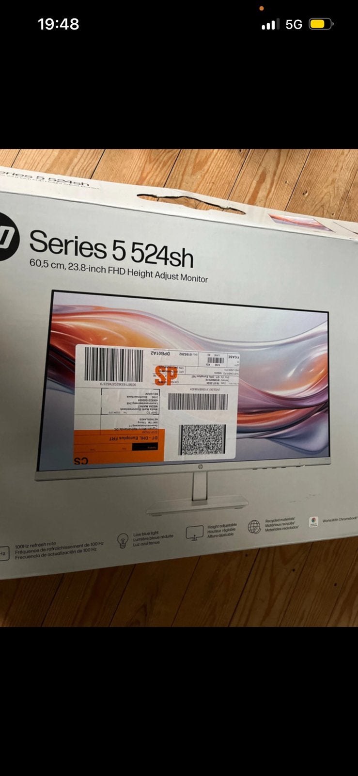 Monitor HP series 5 524sh 100hz, Ophalen, Zo goed als nieuw, HDMI
