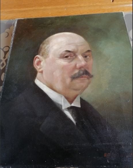 antiek portret op canvas Otto Schlagenhauter, Ophalen, Doek, Portret of Personen, Olieverf