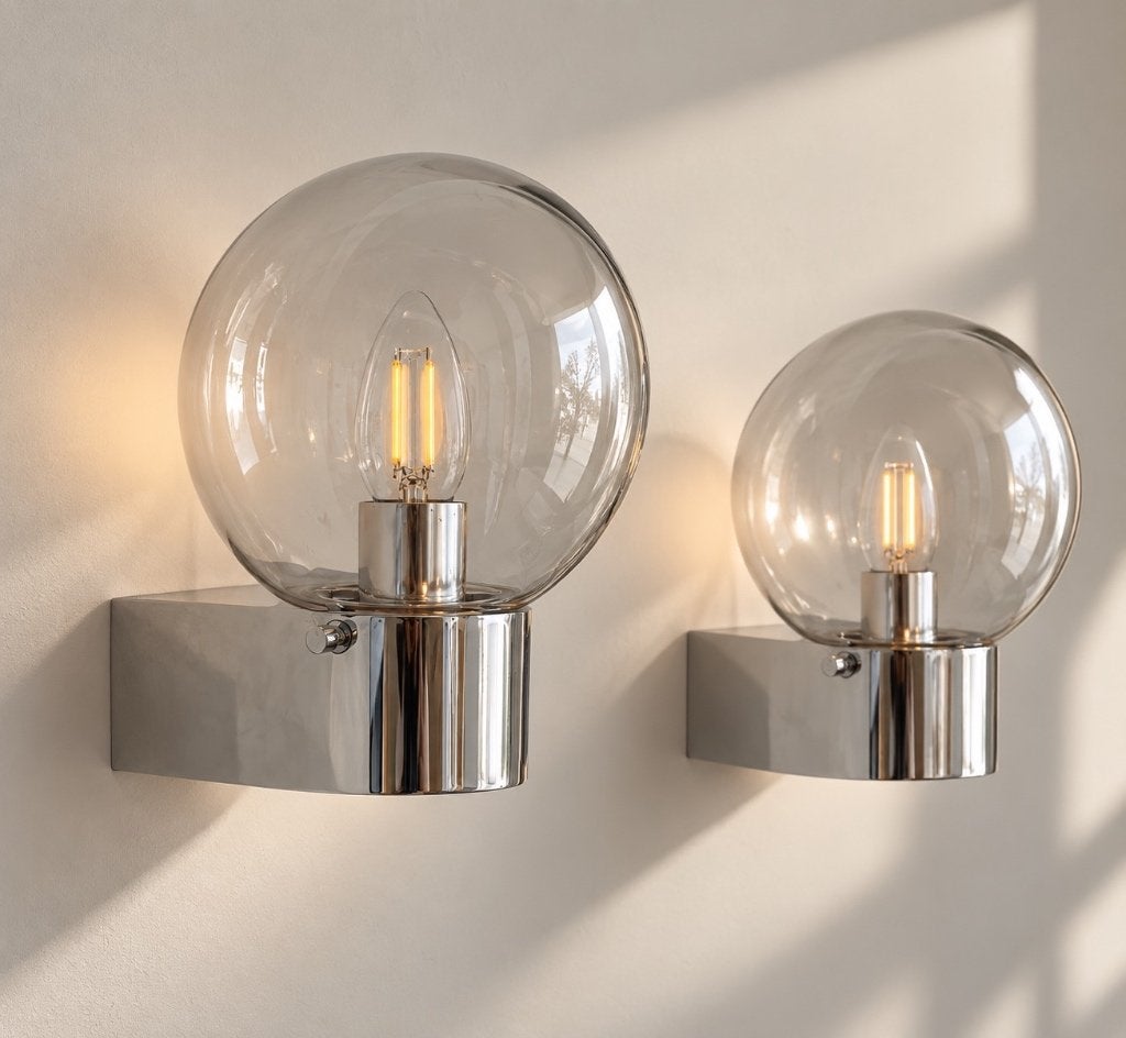 Wandlamp Space Age Mid Century Vintage Artemide Arteluce 70s, Verzenden, Glas, Wandlamp, E14 (klein)