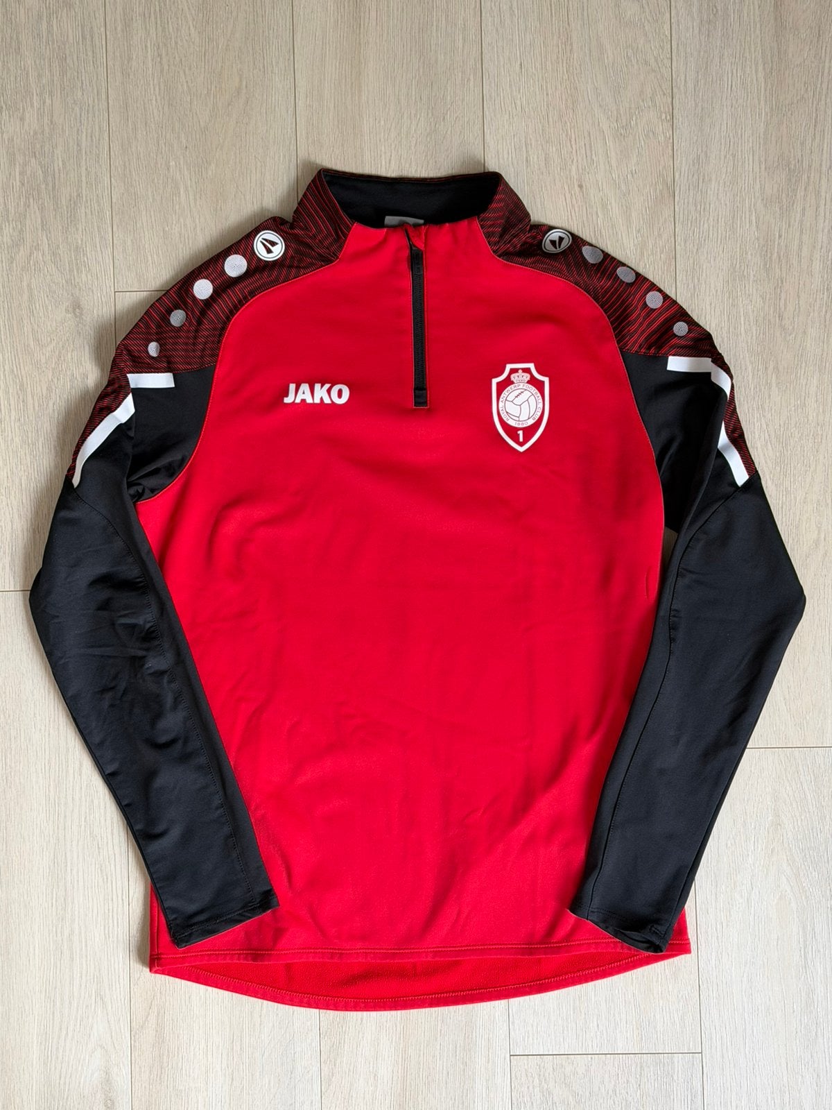 RAFC opwarmtrui (S), Ophalen of Verzenden, Voetbal, Gedragen, Rood