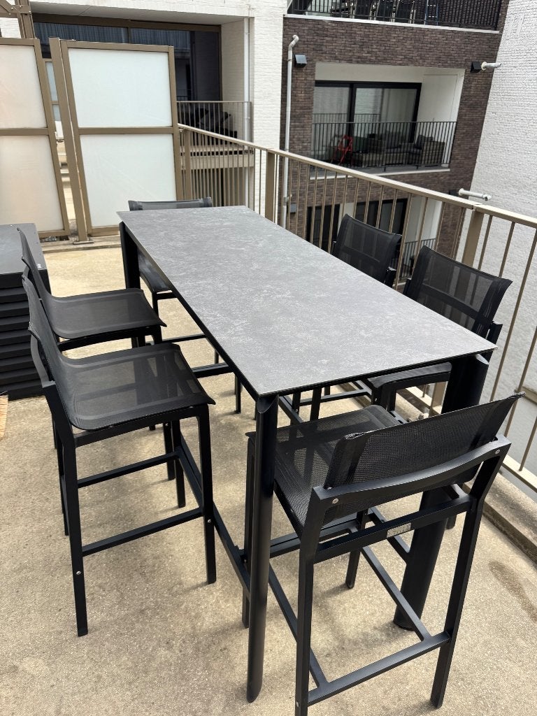 T&T design tuinset, Ophalen, 6 zitplaatsen, Aluminium, Zo goed als nieuw