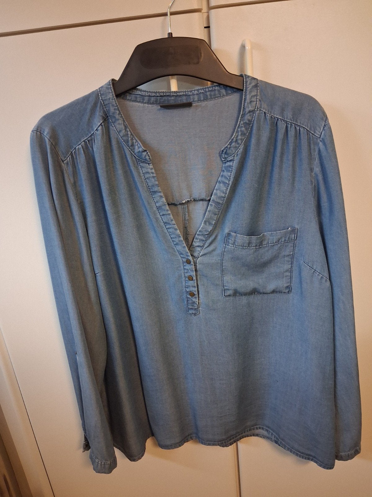 jeanshemd, Ophalen of Verzenden, Zo goed als nieuw, Maat 42/44 (L)