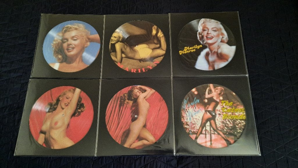 6 picture discs Marilyn Monroe, Cd's en Dvd's, Beschermende buitenhoes, Ophalen, Zo goed als nieuw, LP