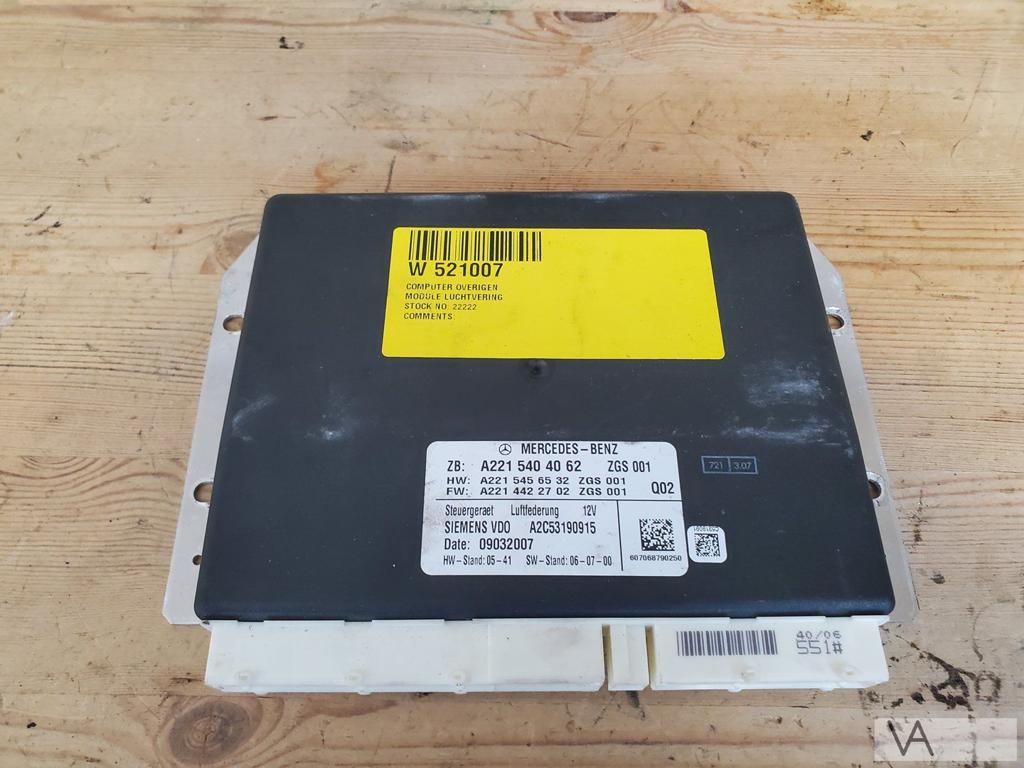 Mercedes S klasse W221 2005 - 2013 module luchtvering €50, Utilisé, -, -, Enlèvement ou Envoi
