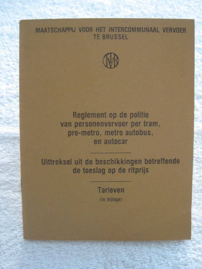 STIB MIVB – 1976 – rare et collector, Enlèvement ou Envoi, Tram