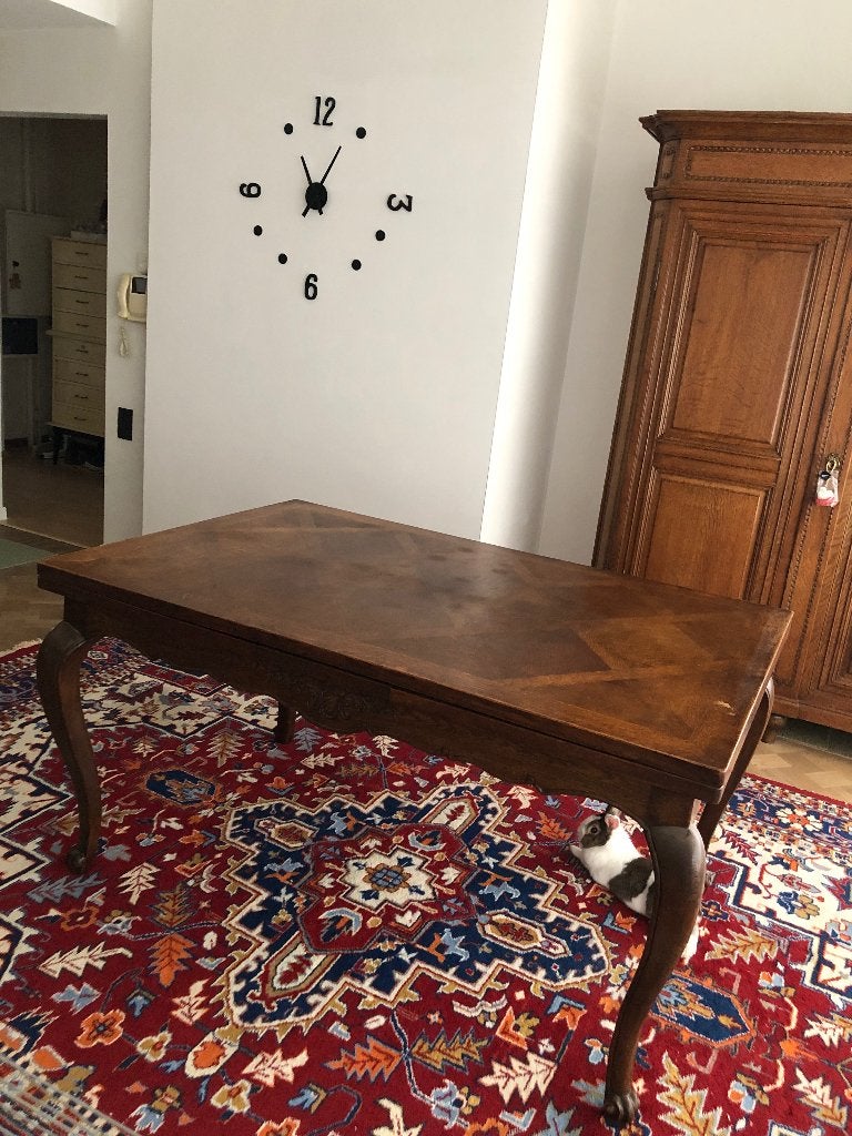 Eettafel - eiken met verlengstukken, 100 à 150 cm, Cinq personnes ou plus, Enlèvement, Utilisé