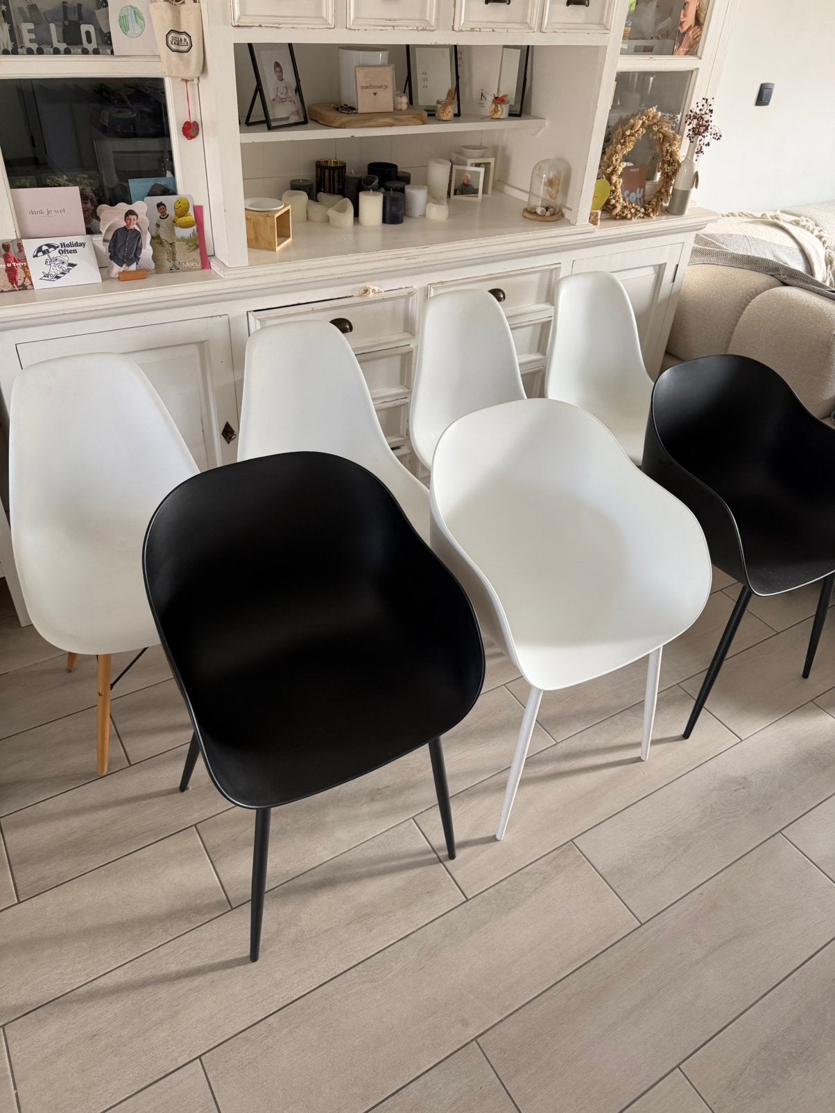 8 stoelen te koop!, Enlèvement, Comme neuf, Trois