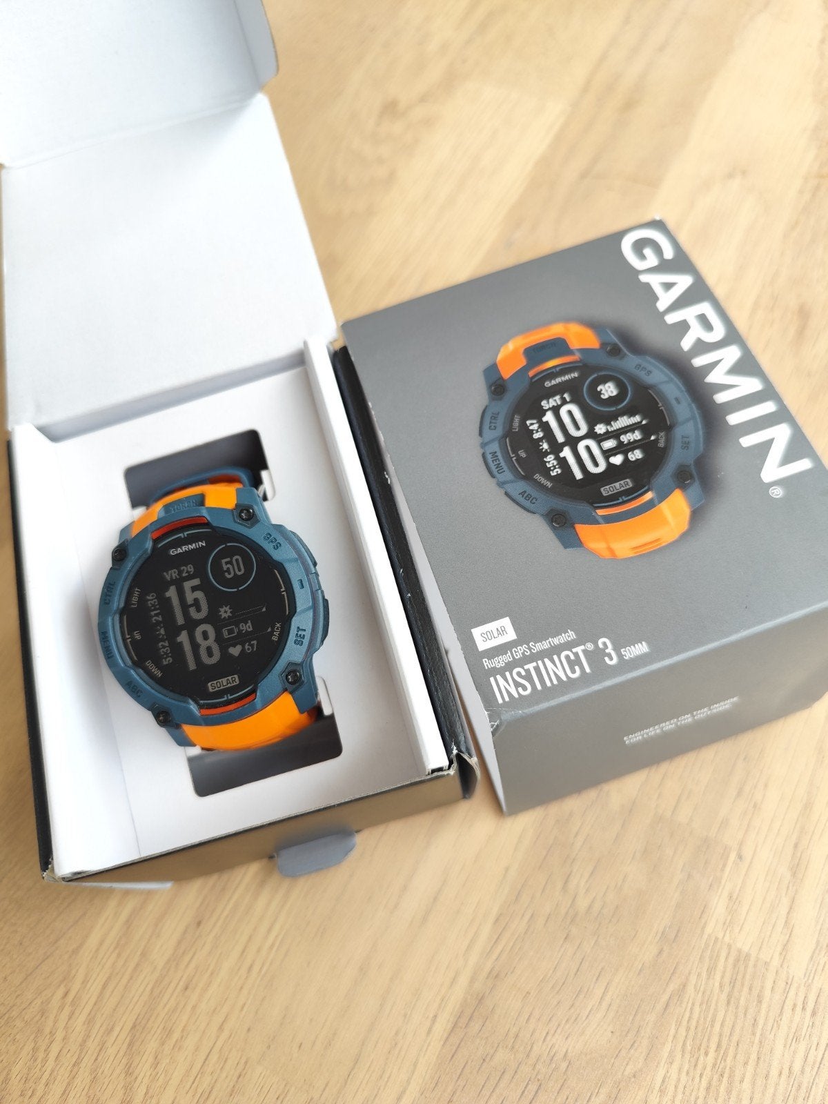 GARMIN INSTINCT 3 SOLAR 50 mm., Ophalen of Verzenden