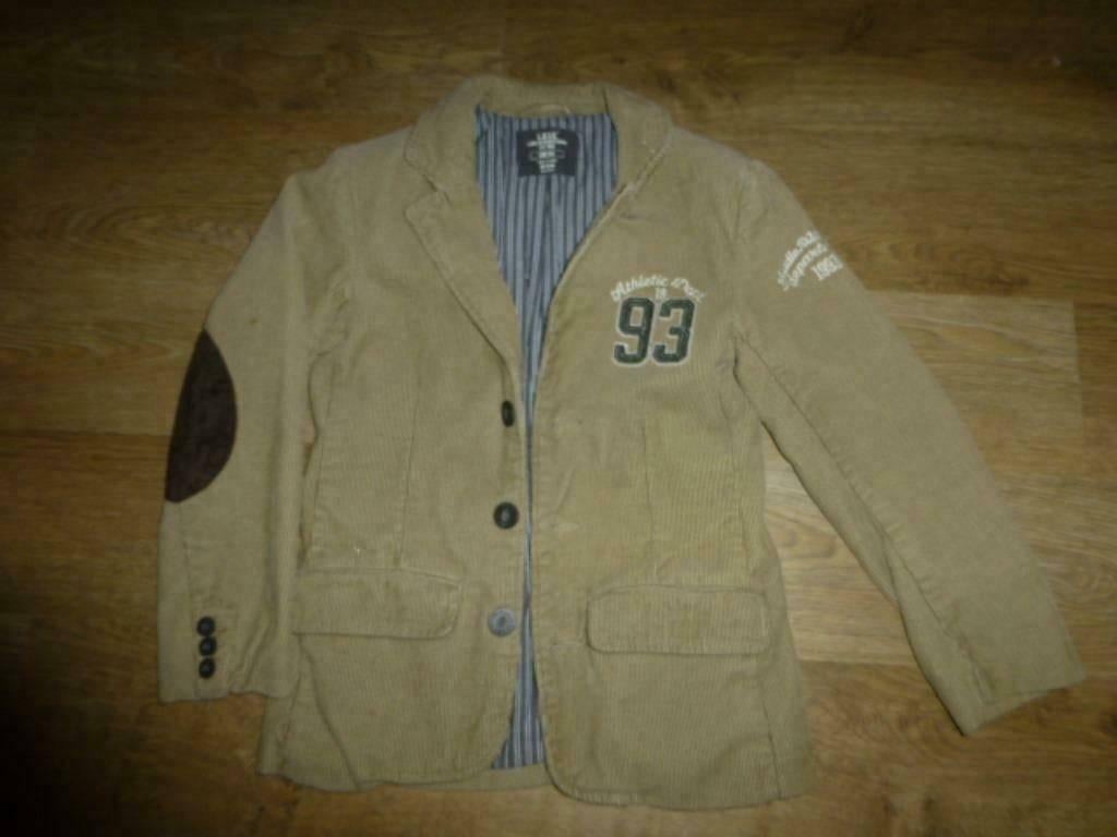 bruine velours blazer H&M maat 134, Gebruikt, H&M, Ophalen of Verzenden, Jongen