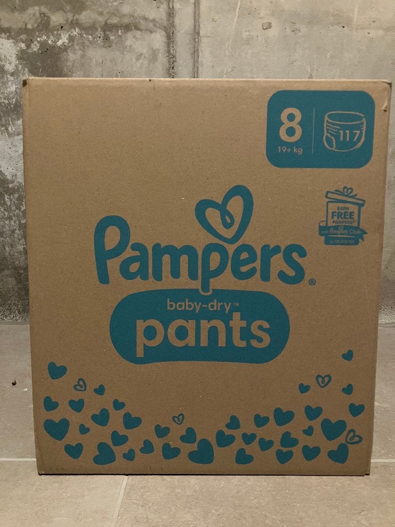 Pampers Baby Dry Pants Maat 8 - doos van 117, Ophalen, Nieuw