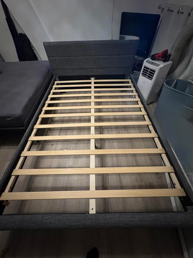 Bed 1m40 op 2m met matras, Huis en Inrichting, Slaapkamer | Bedden, Ophalen, Gebruikt, Tweepersoons, 140 cm