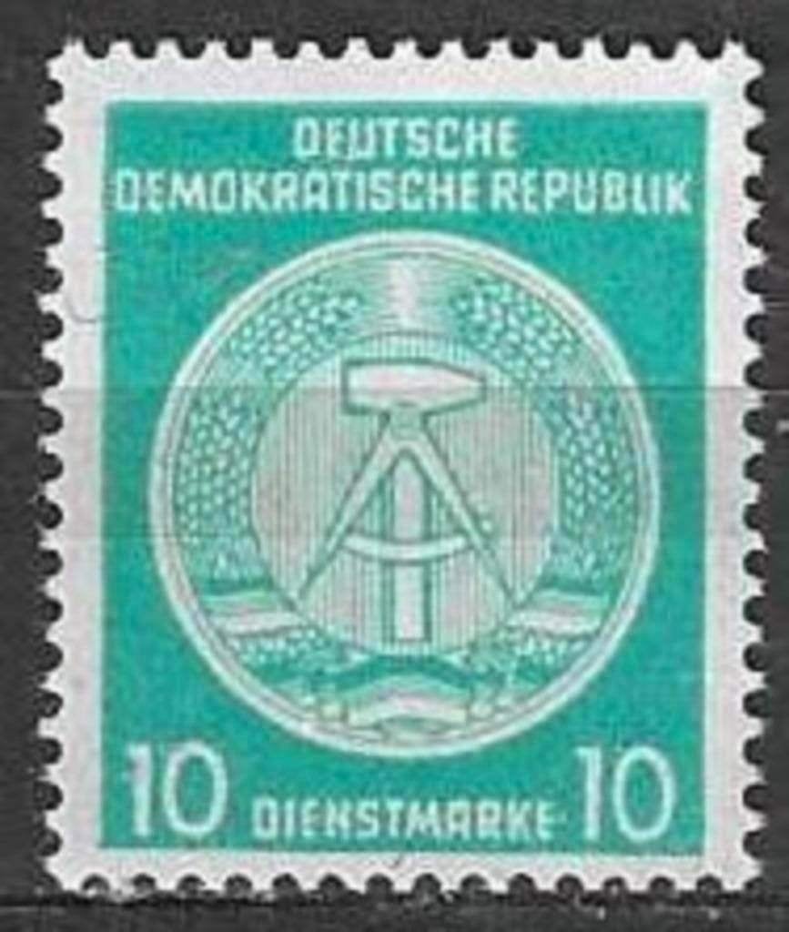 Allemagne DDR 1955 - Yvert 19SE - Service - Compass. (OU), Envoi, RDA, Non oblitéré