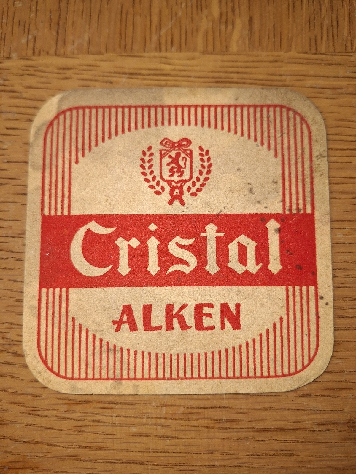 oud bierviltje brouwerij Cristal Alken, Verzamelen, Ophalen of Verzenden
