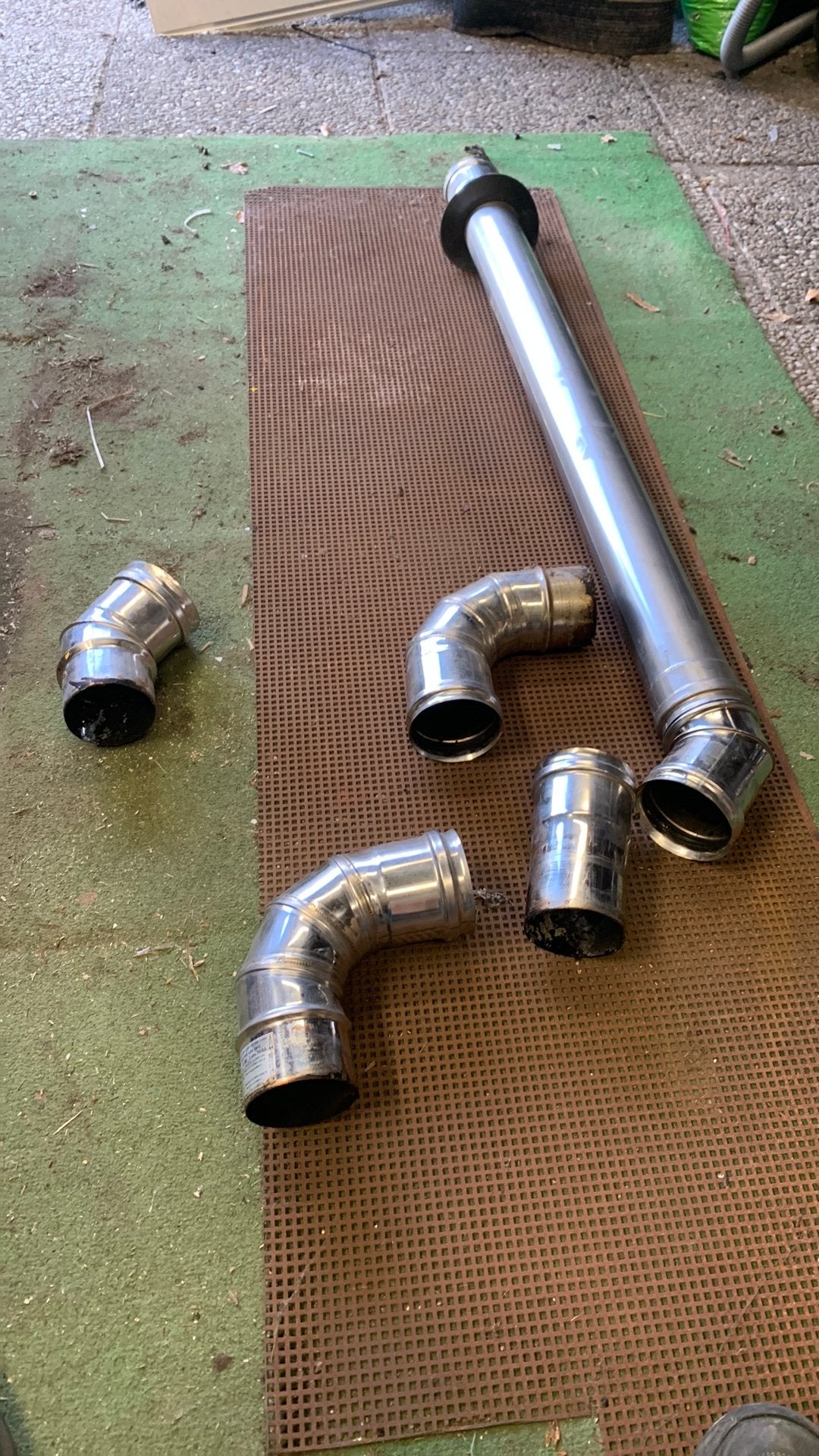 Inox d80 rookafvoer schouw, Doe-het-zelf en Bouw, Ophalen, Gebruikt, 80 mm of meer, Inox