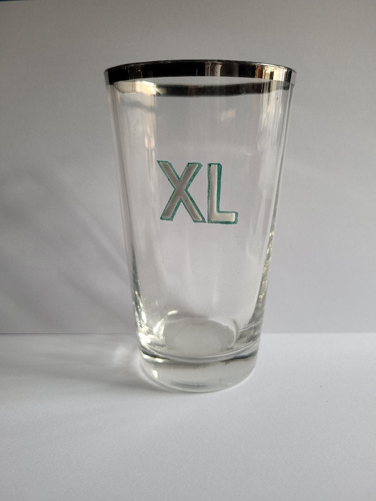verre à bière émaillé à facettes XL, Enlèvement ou Envoi, Utilisé, Verre ou Verres, Autres marques