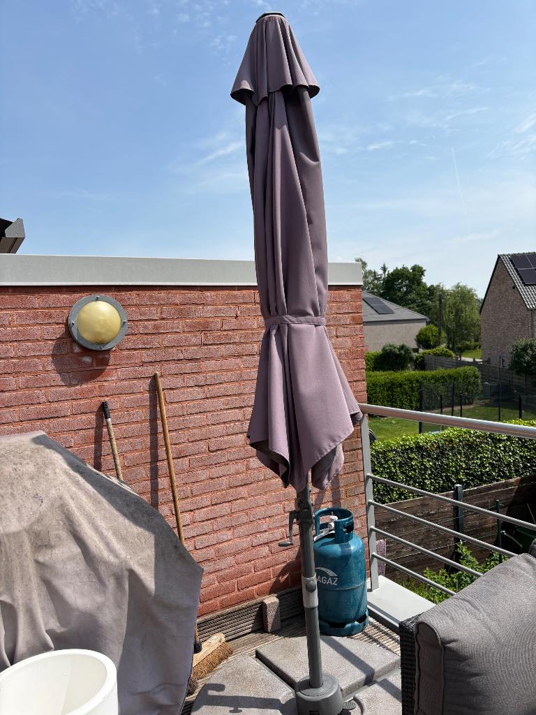 Zweefparasol met parasolvoet, Comme neuf, Parasol flottant, Enlèvement, 2 à 3 mètres