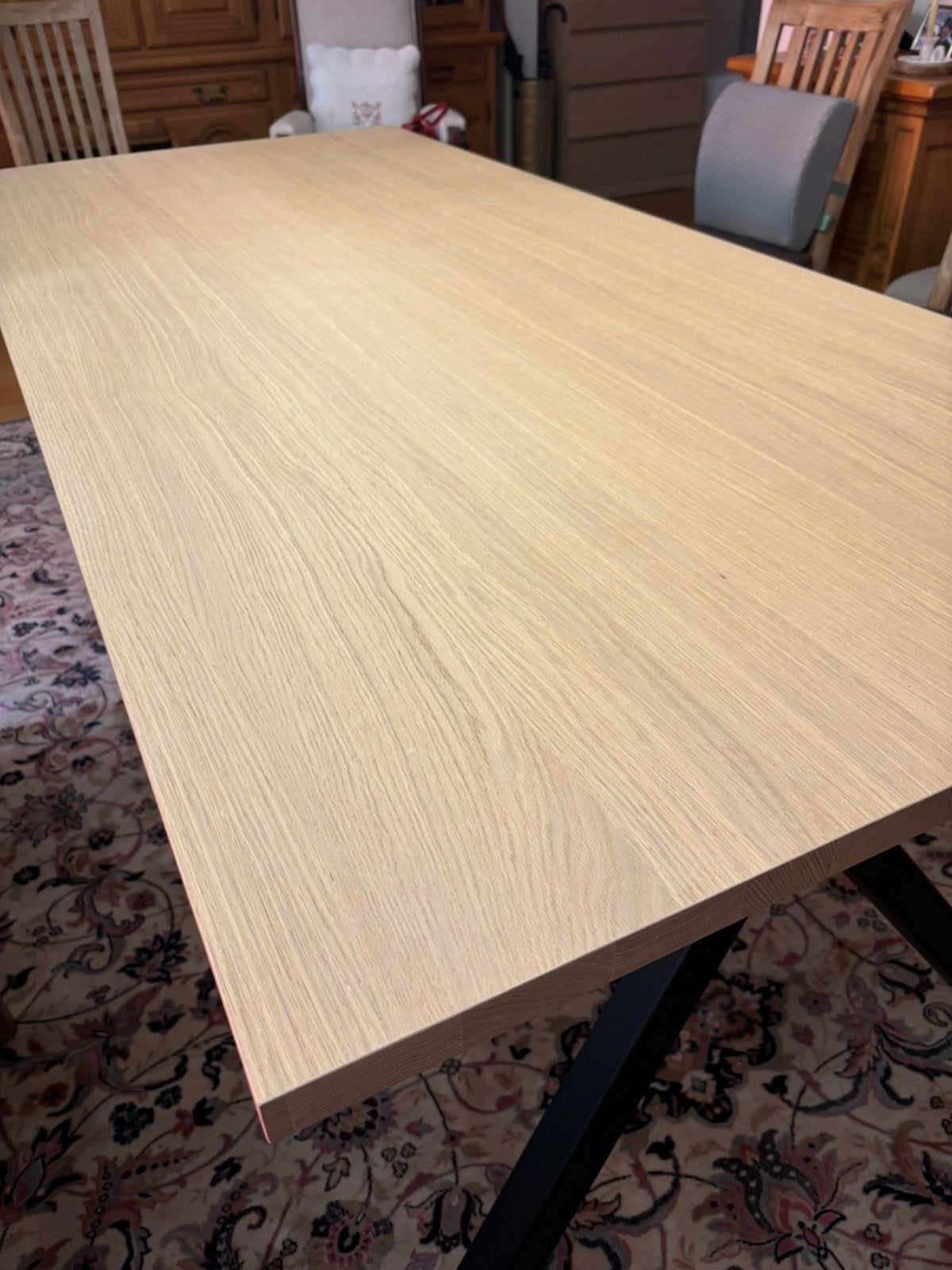 Table salle a manger chêne clair 220x100 cm, Maison & Meubles, Enlèvement, Comme neuf, Chêne