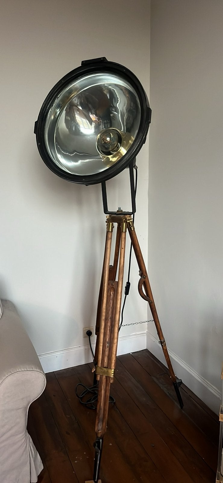 Lampe sur pied, Enlèvement, Comme neuf, Bois