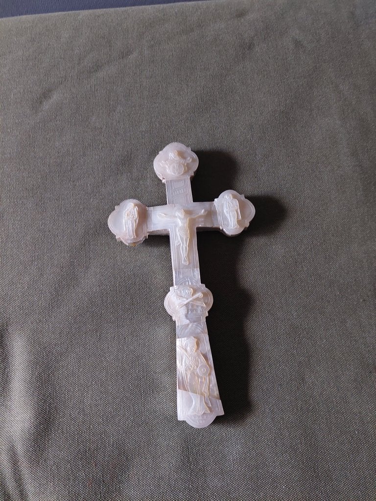 zegenkruis in parelmoer, Antiek en Kunst, Ophalen