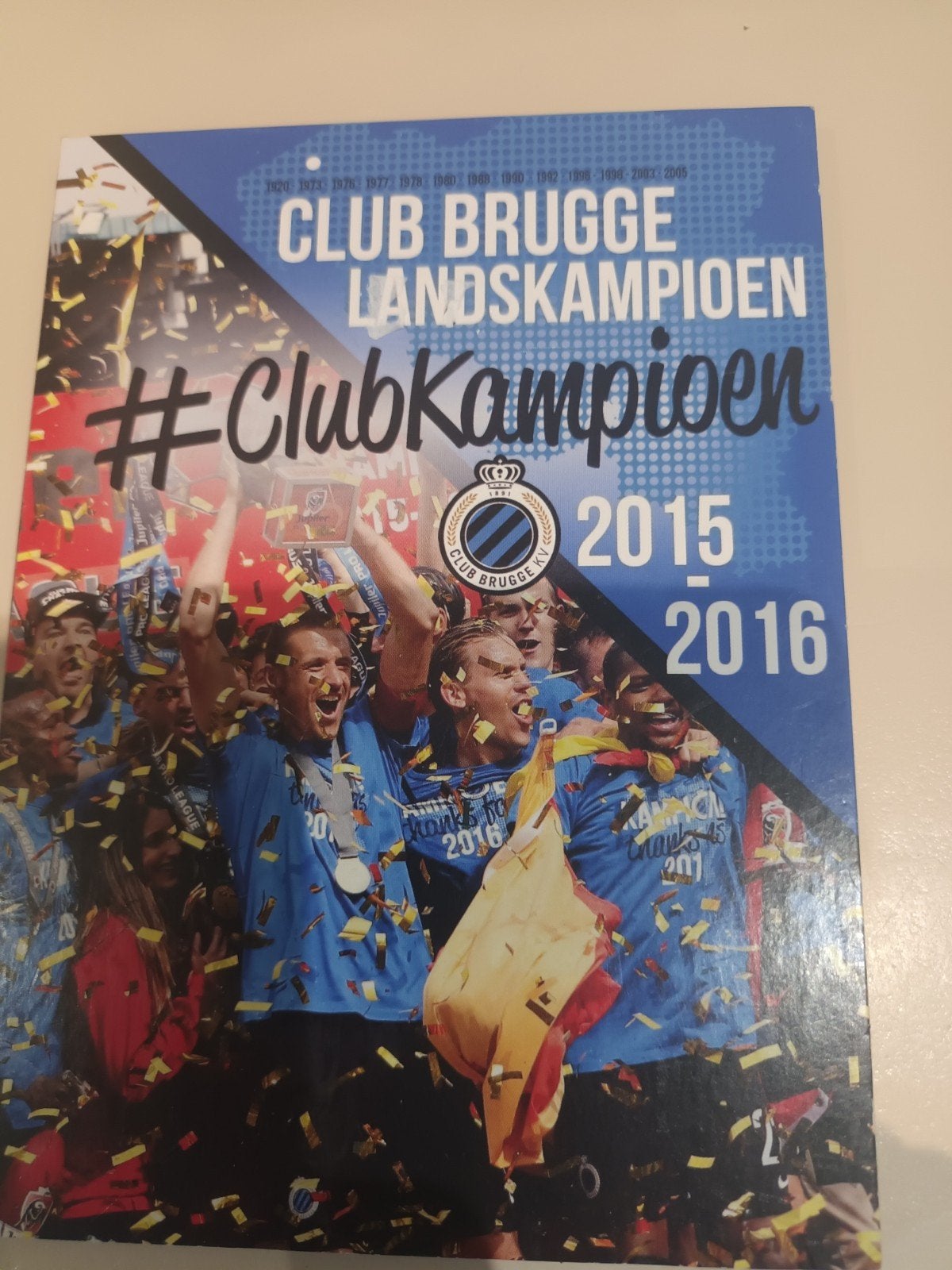 club brugge landskampioen  2015 2016, Ophalen of Verzenden