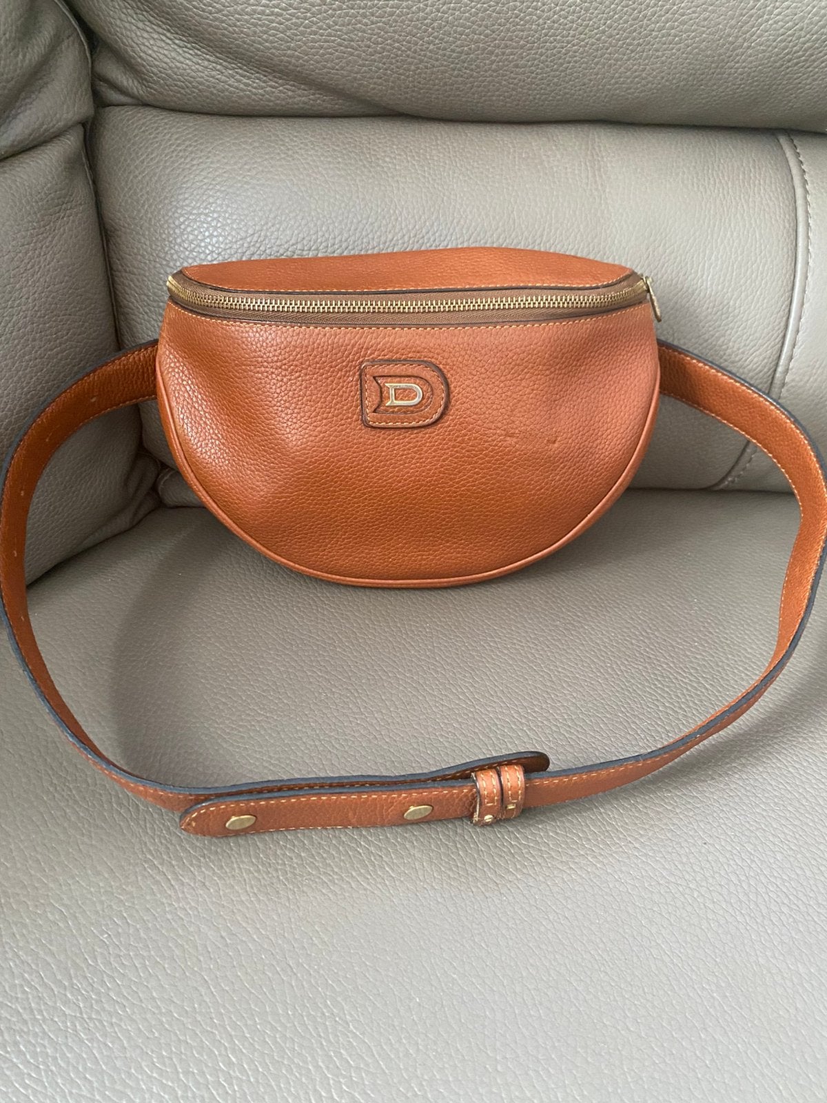 Sac banane Delvaux Musette cognac, Ophalen of Verzenden, Zo goed als nieuw