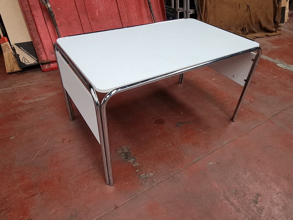 Bureau design vintage style breuer, Maison & Meubles, Vintage, Enlèvement, Utilisé, 130 cm