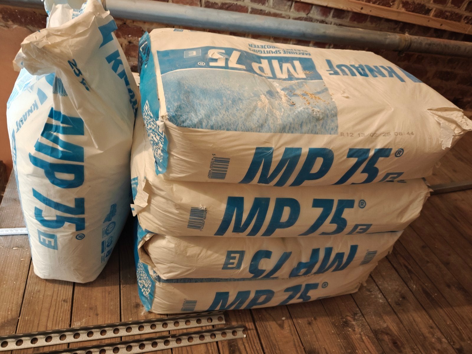 5 Sacs de plâtre MP75 neuf, Bricolage & Construction, Enlèvement, Comme neuf, Autres matériaux