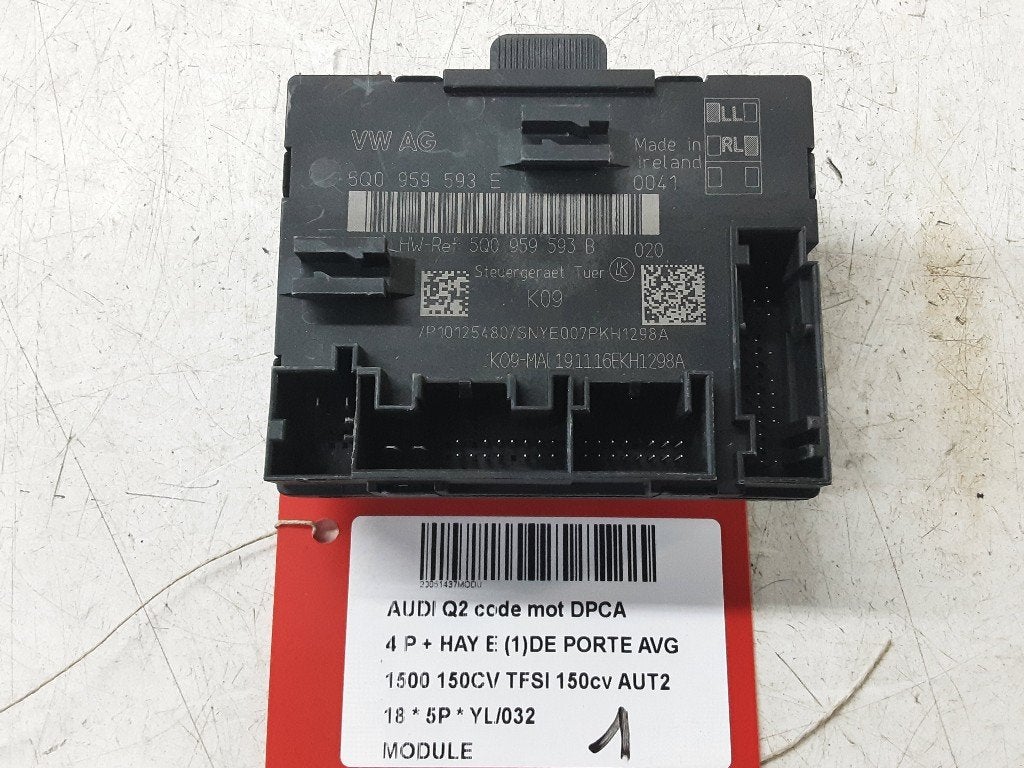 UNITE ELECTRONIQUE Audi Q2 (GAB / GAG) (5Q0959593E), Mevr. I. Hauben, Audi, Utilisé, Rue de l'Espoir 34 34
4030  GRIVEGNÉE, BE