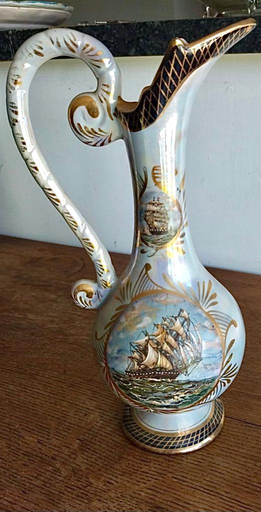 Vintage keramische sierkan, H. Bequet, Ophalen of Verzenden