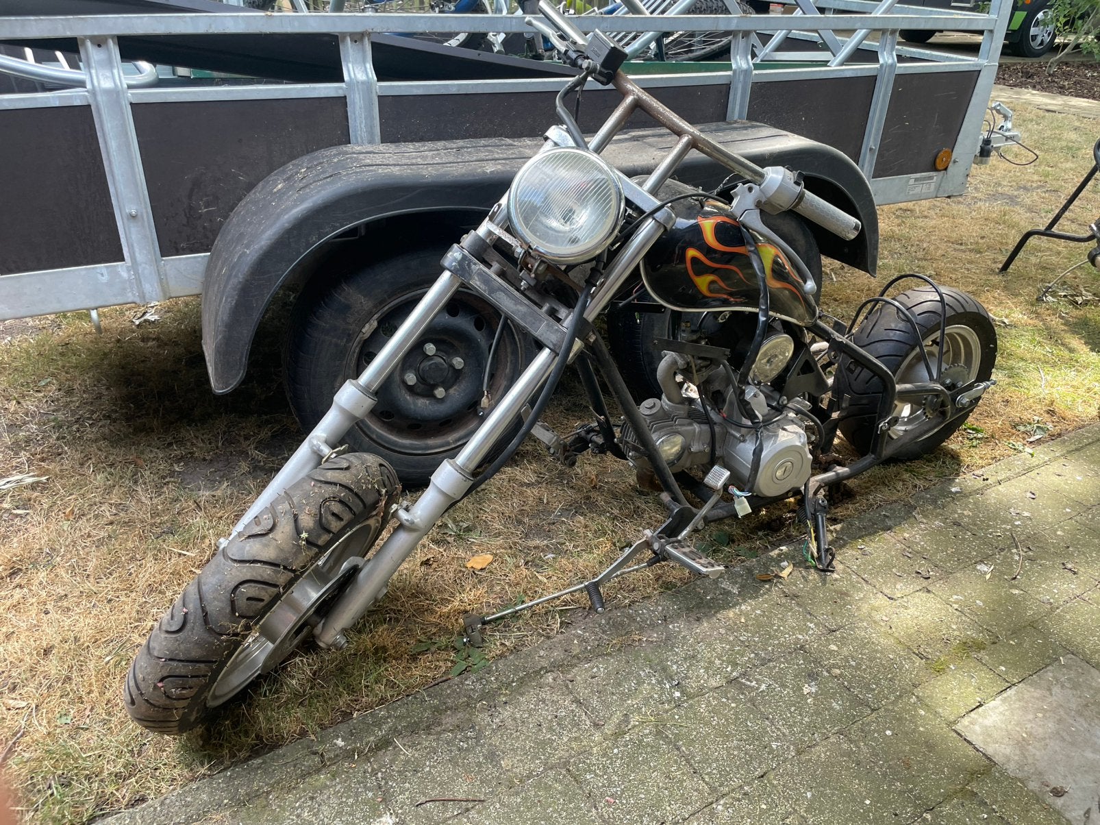 Mini chopper projectje, Fietsen en Brommers, Ophalen, Gebruikt, Overige typen, 49 cc