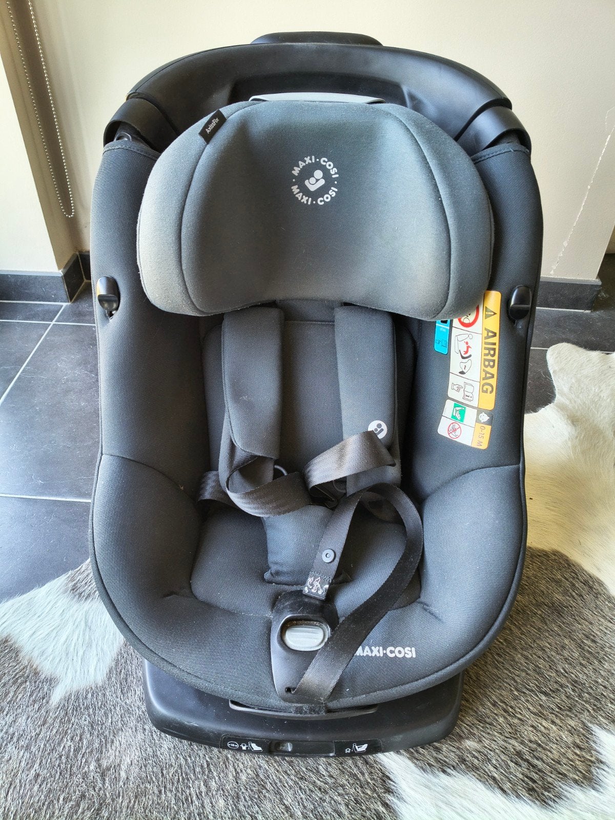 Maxi Cosi Axissfix Authentic Graphite, Ophalen, 0 t/m 18 kg, Slaapstand, Zo goed als nieuw