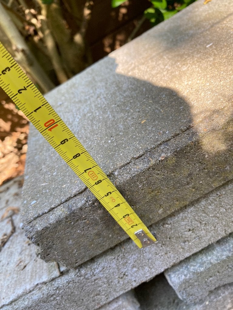 12 languettes et rainures à broder en béton, 100 à 150 cm, Enlèvement, Utilisé, Autres types