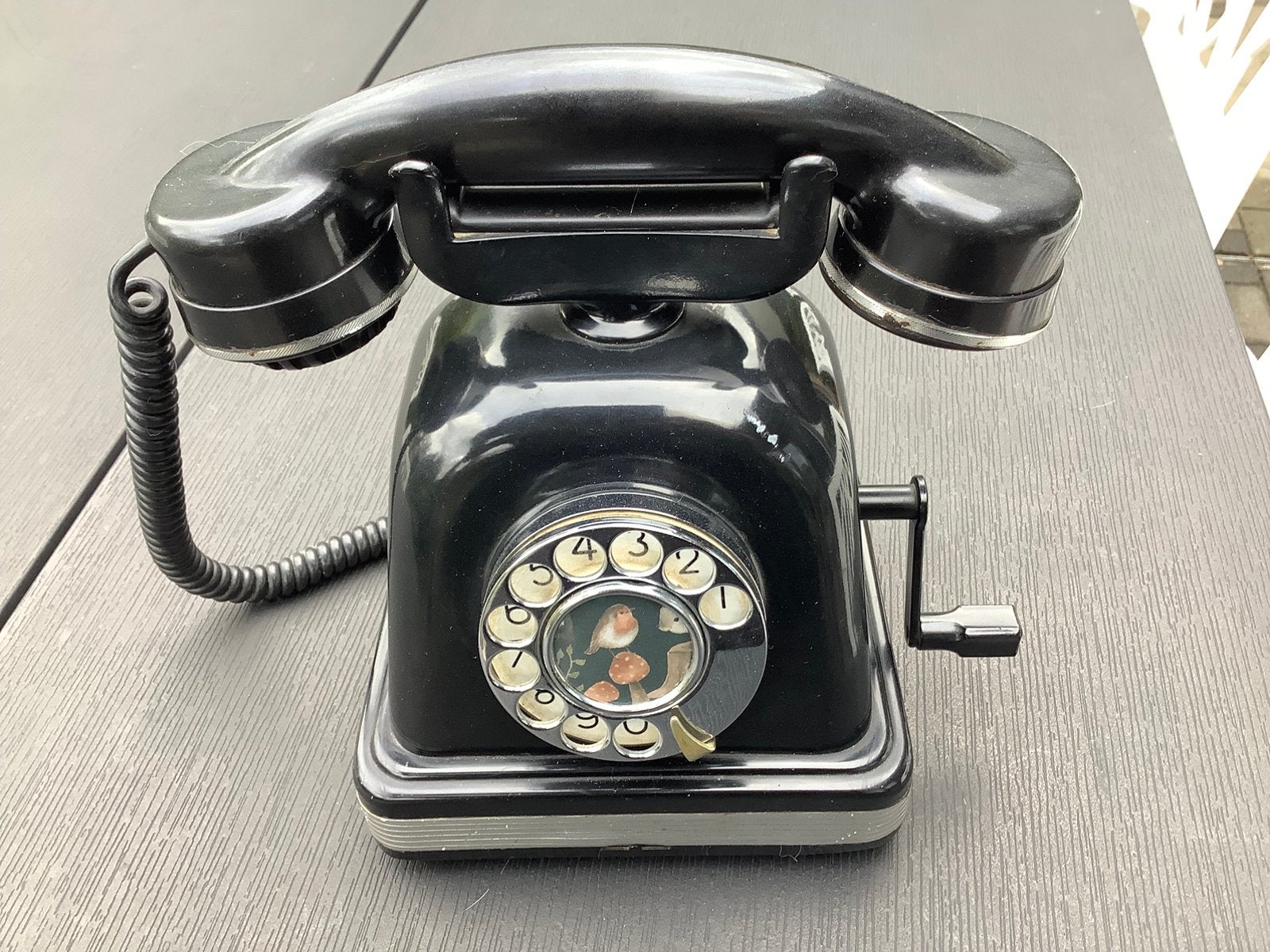 Retro vintage telefoon ATEA zwart decoratie, Ophalen