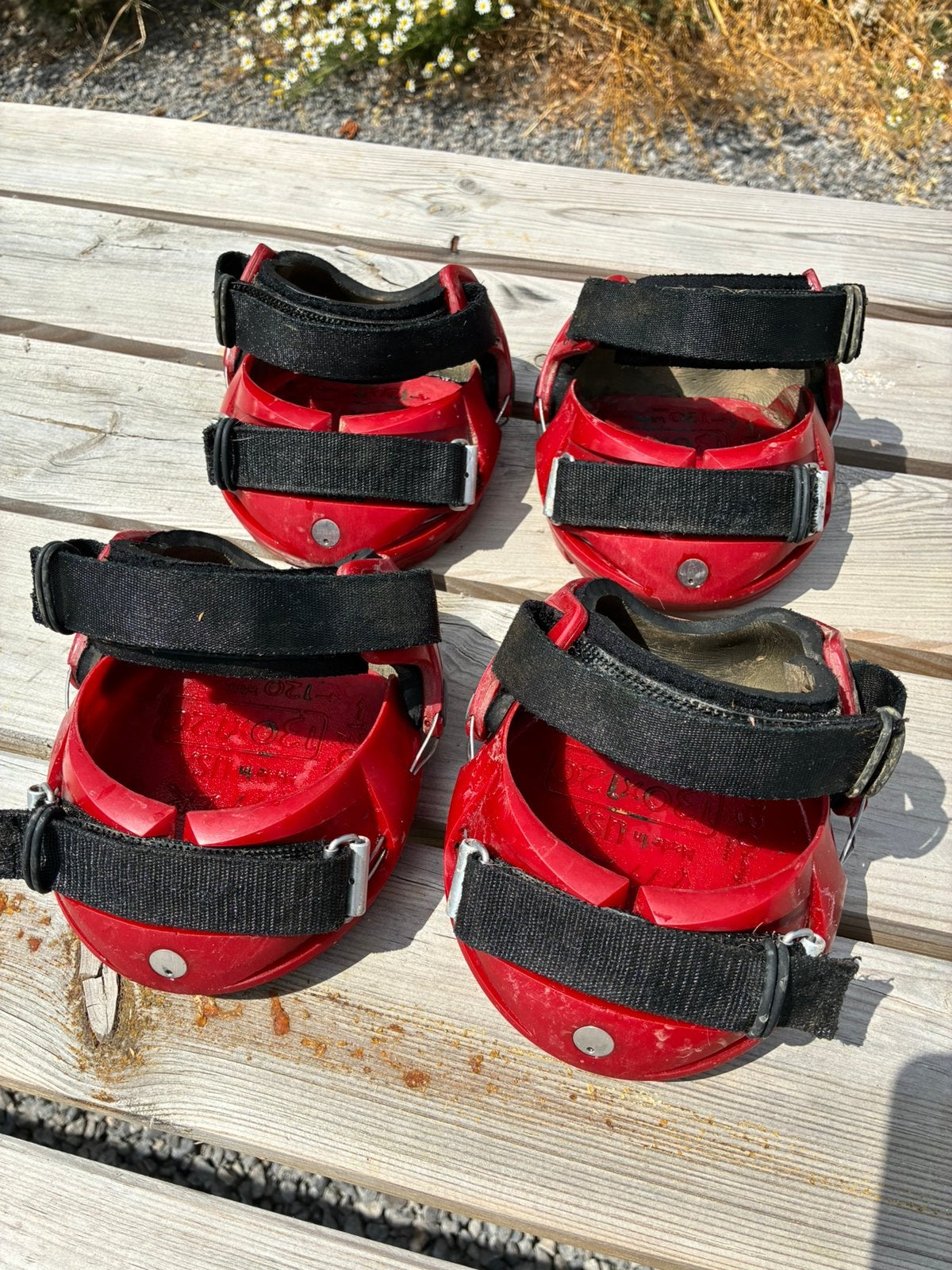4 Renegade Viper hoefschoenen in rood, maat 130 x 120, Dieren en Toebehoren, Hoefschoenen, Ophalen of Verzenden, Zo goed als nieuw