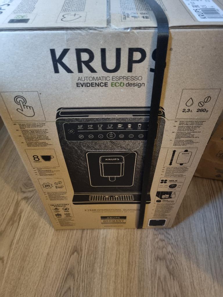 Krups volautomatisch koffiemachine NIEUW, Elektronische apparatuur, Koffiezetapparaten, Ophalen, Afneembaar waterreservoir, Gemalen koffie